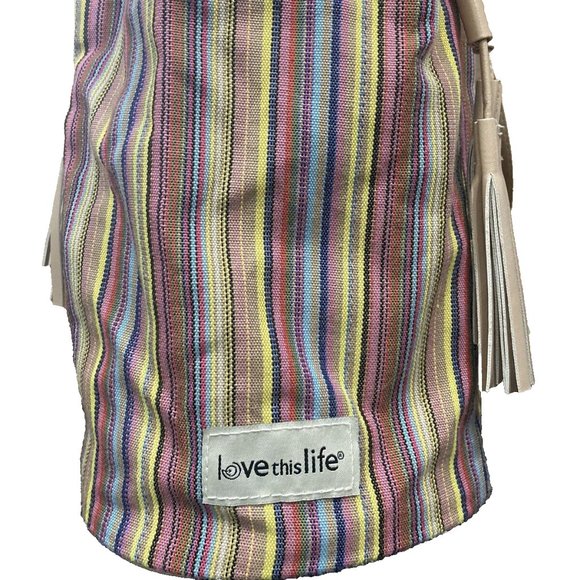 Drawstring Backpack/Purse -Brand: Love This Life- Small & Stylish_Multi-color - Picture 1 of 4